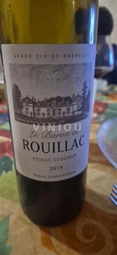 Bordéus Pessac-Léognan Château Baron Haussmann Le Baron de Rouillac 2019