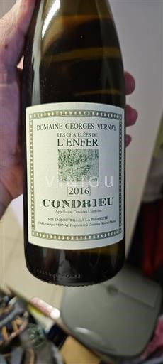 Rhônedalen Condrieu Domaine Georges Vernay Les Chaillées de l'Enfer 2016
