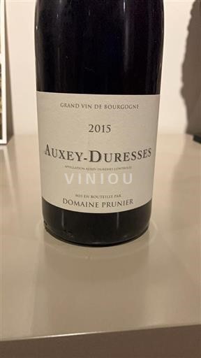 Vin Rouge sec Domaine Prunier 2015 France Bourgogne Auxey-duresses AOC