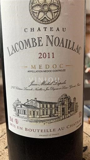 Bordéus Médoc Château Lacombe Noaillac 2011