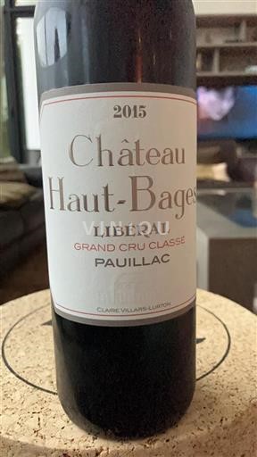 Bordeaux Pauillac Grand Cru Classé Château Haut-Bages Libéral 2015
