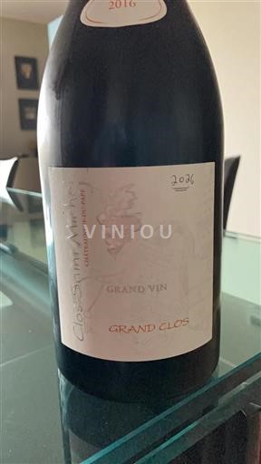 Vin Rouge sec Grand Clos Clos Saint Michel 2016 France Vallée du Rhône Châteauneuf-du-pape AOC
