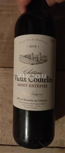 Bordéus Saint-Estèphe Cru Bourgeois Château Vieux Coutelin 2010