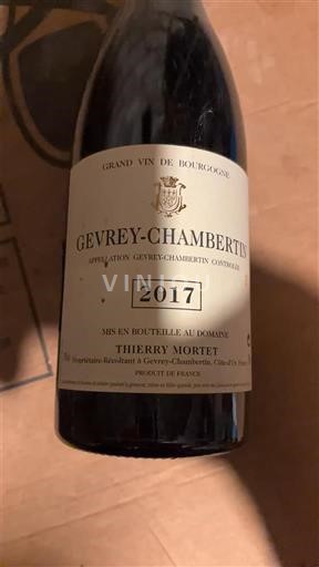 Bourgogne Gevrey-chambertin Thierry Mortet 2017