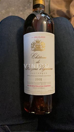 Burdeos Sauternes Château Rayne Vigneau 2002