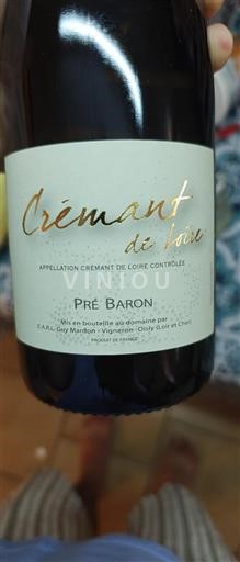 Loiredalen Crémant de Loire Pré Baron Icke årgångsbetecknad