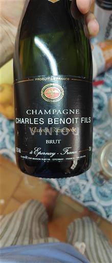 Champaña Champán Charles Benoit Fils Réservée Sin añada