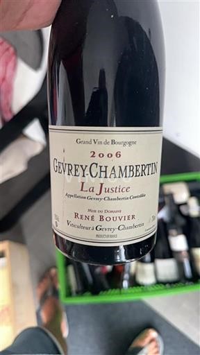 Burgundi Gevrey-Chambertin René Bouvier La Justice 2006