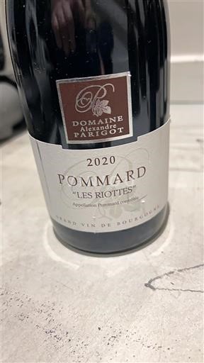Bourgogne Pommard Domaine Alexandre Parigot Les Riottes 2020