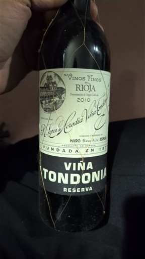 La Rioja Rioja R. López de Heredia Viña Tondonia Viña Tondonia Reserva 2010