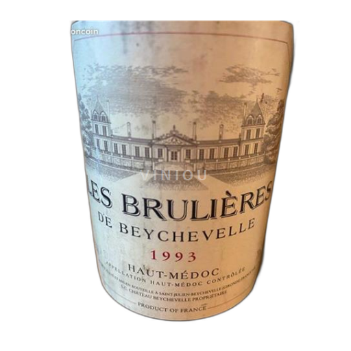 Bordeaux Haut-Médoc Château Beychevelle Les Brulières de Beychevelle 1993