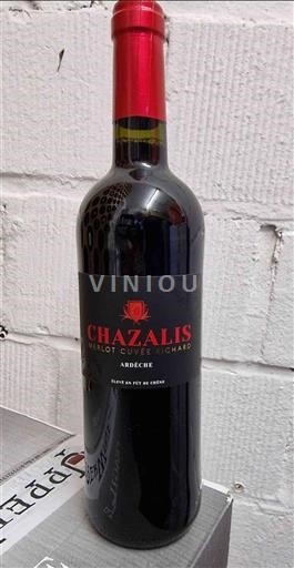 Provence, Ala-Rhônen laakso, Korsika Ardéche-viinialueet Domaine Chazalis Merlot Richard 2020