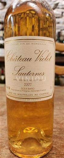 Bordeaux Sauternes Château Violet 2007