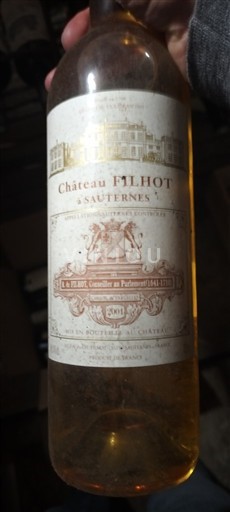 Bordeaux Sauternes Grand Cru Château Filhot 2001