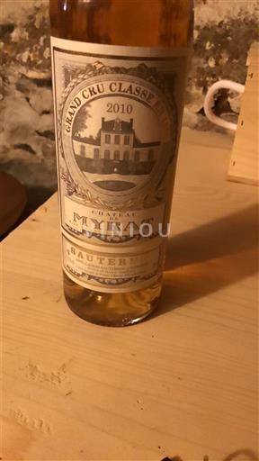 Burdeos Sauternes Grand Cru Château Myrat 2010