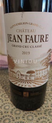 Bordeaux Saint-Émilion Grand Cru Grand Cru Classé Château Jean Faure 2019