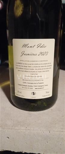 Údolí Loiry Jasnières Domaine La Raderie Mont Idée 2023
