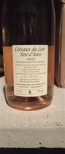 Loiredalen Coteaux du Loir Domaine La Raderie Rosé d'Aunis 2023