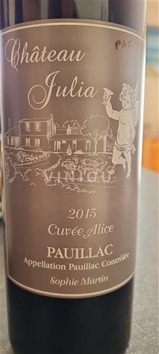Bordéus Pauillac Château Julia Alice 2015