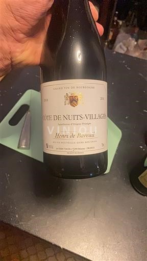 Burgundy Côte de Nuits Villages Henri de Bareuil 2018