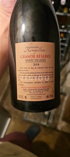 Valle della Loira Anjou Villages Domaine Rompillon Grande Réserve 2018