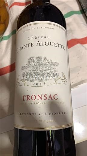 Bordeaux Fronsac Château Chante Alouette 2014