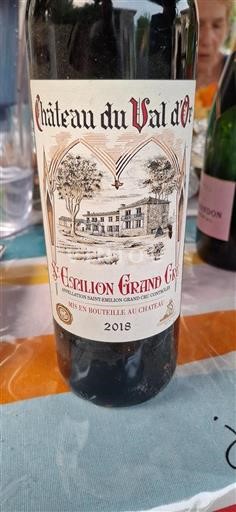 Burdeos Saint-Émilion Gran Cru Grand Cru Château Val Or 2018