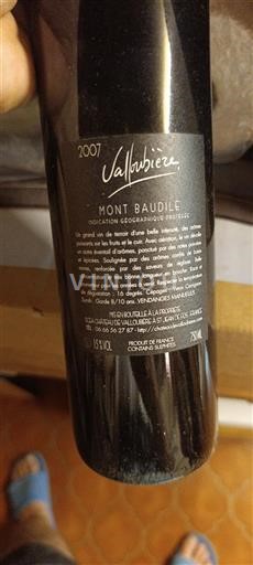Languedoque Languedoc Château Valloubière Mont Baudile 2007