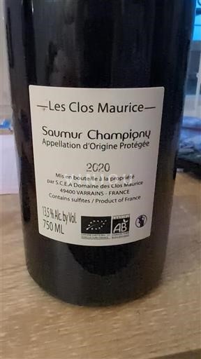 Valle del Loira Saumur-Champigny Les Clos Maurice 2020