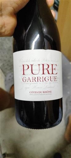 Rhônen laakso Côtes-du-rhône Pure Garrigue Ei vuosikertaa