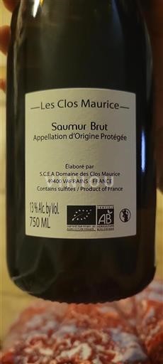 Loirevallei Saumur Les Clos Maurice Saumur Brut Niet-geïntegreerd