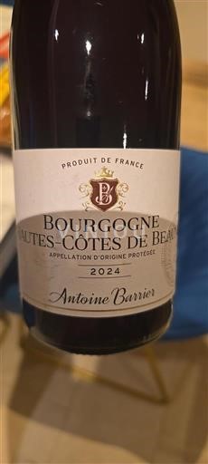 Burgundsko Hautes Côtes de Beaune Antoine Barrier 2024