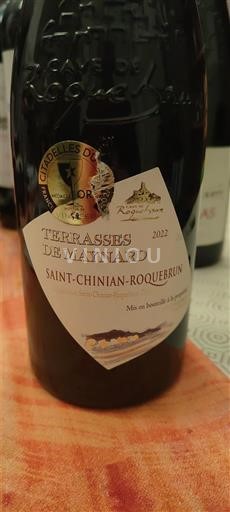 Vin Rouge sec Terrasses de Maynard Domaine Roquebrun 2022 France Languedoc AOC