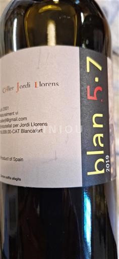 Katalonien Ospecificerad Celler Jordi Llorens Blan 5.7 2019