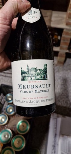 Burgundija Meursault Jacques Prieur Clos de Mazeray 2017
