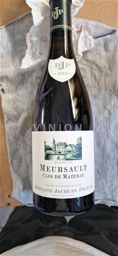 Burgund Meursault Jacques Prieur Clos de Mazeray 2018