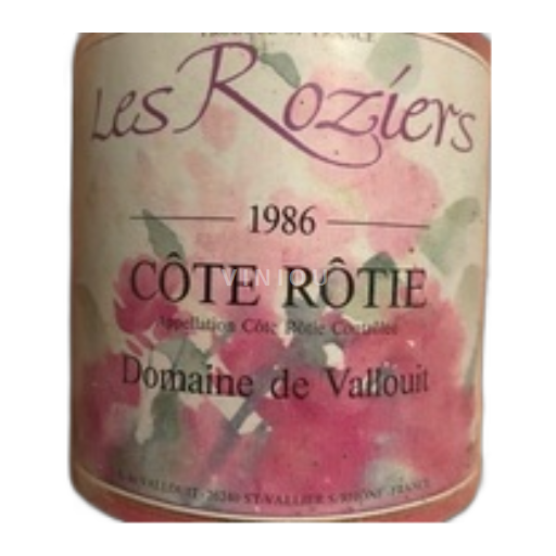 Rhône-dalen Côte-rôtie Domaine Vallouit Les Roziers 1986