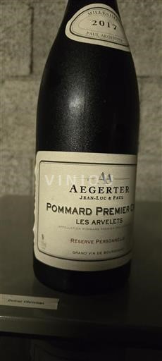 Borgogna Pommard Premier Cru Aegerter Réserve Personnelle 2017