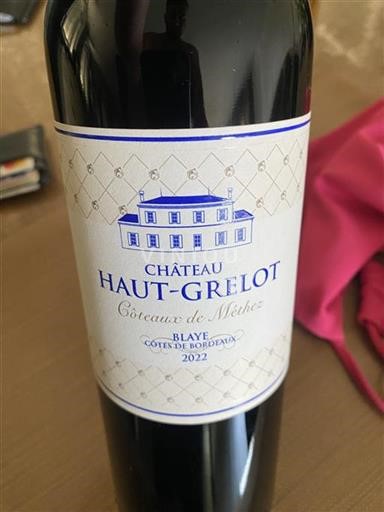 Bordeaux Blaye-côtes-de-bordeaux Haut-Grelot Côteaux de Méthez 2022