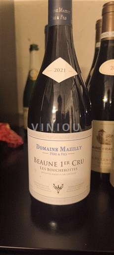 Burgundsko Beaune Premier Cru Domaine Mazilly Les Boucherottes 2021