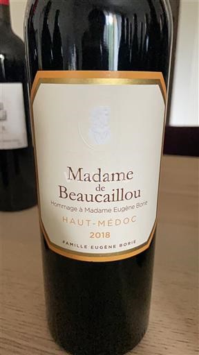 Bordeaux Haut-Médoc Madame de Beaucaillou 2018