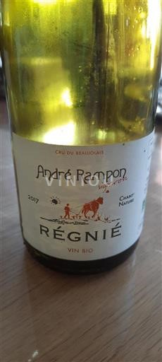 Beaujolais Régnié André Rampon Chant Nature 2017