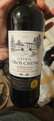 Bordeaux Château Gros Chêne 2018
