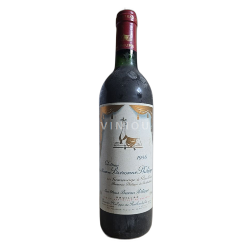 Bordeaux Pauillac Château Mouton Baronne Philippe 1986