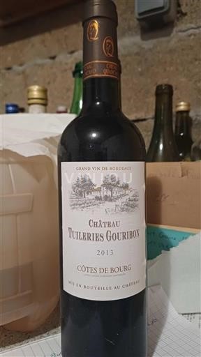 Burdeos Côtes-de-bourg Château Tuilleries Gouribon 2013