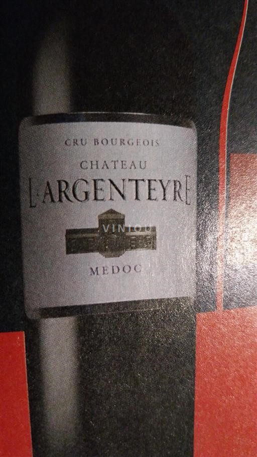 Bordeaux Médoc Cru Bourgeois Château L'Argenteyre 2018