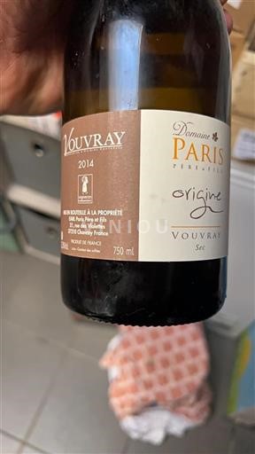 Valle del Loira Vouvray Domaine Paris Père & Fils Origine 2014