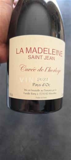 Languedoc-Roussillon Pays d'Oc La Madeleine Saint Jean de l'horloge 2023