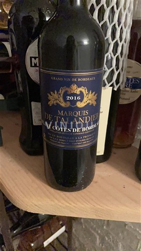 Burdeos Côtes-de-Bordeaux Marquis de Talandier 2016