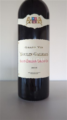 Burdeos Saint-Émilion Gran Cru Grand Cru Moulin-Galhaud 2016